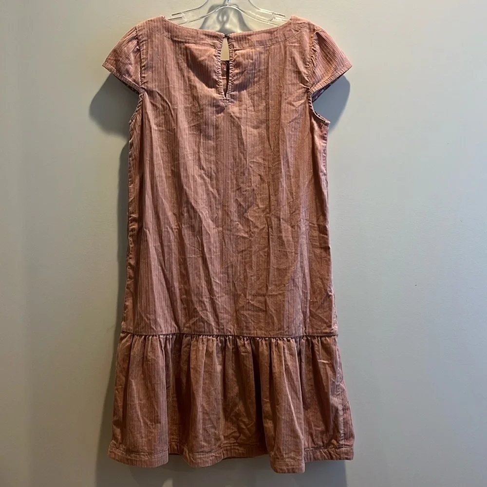 NWT Anthropologie Maeve Pink Tessa Flounced Corduroy Tunic Dress, 0 - Picture 9 of 16